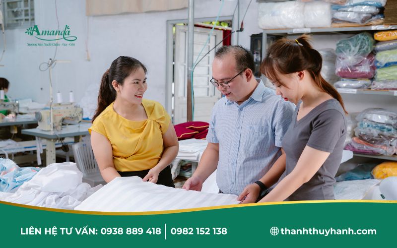 Xưởng sản xuất chăn ga gối khách sạn Amanda 