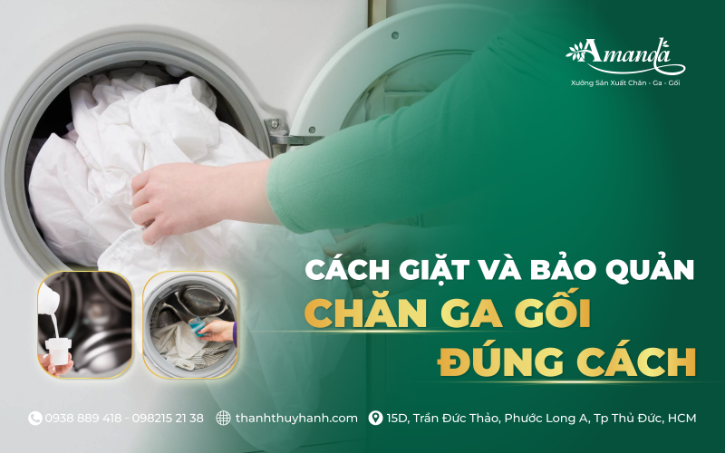Cách giặt và bảo quản chăn ga gối khách sạn đúng cách	