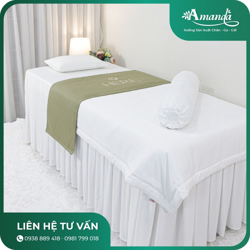Bộ Chăn Ga Spa Chất liệu Tencel Micro)