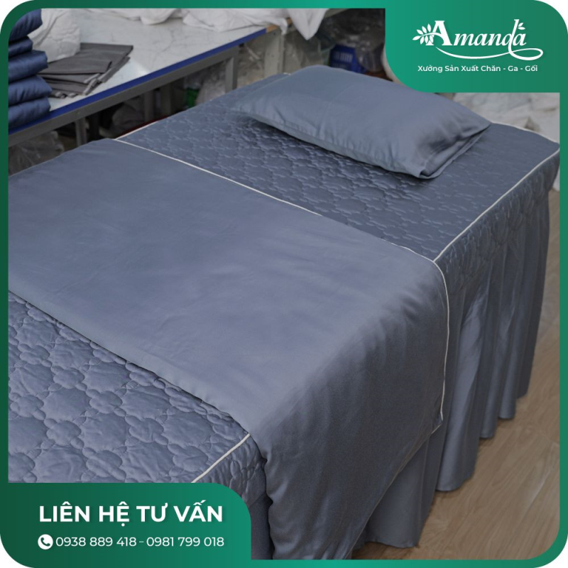 Bộ Chăn Ga Tencel Tơ Tằm Cao Cấp)