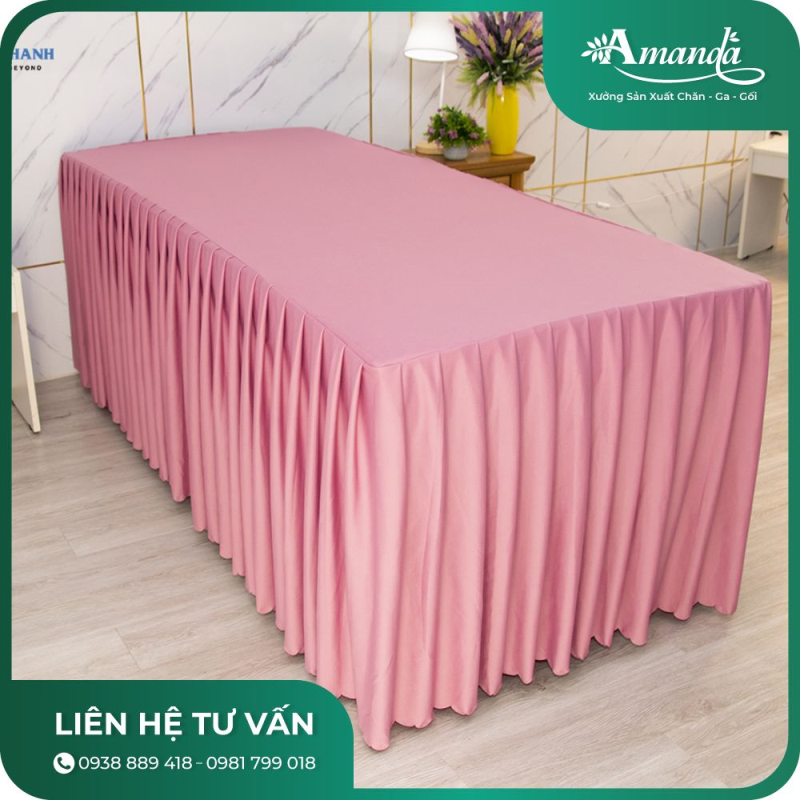 Ga Phủ Giường Massage Vải thun Hàn Quốc)