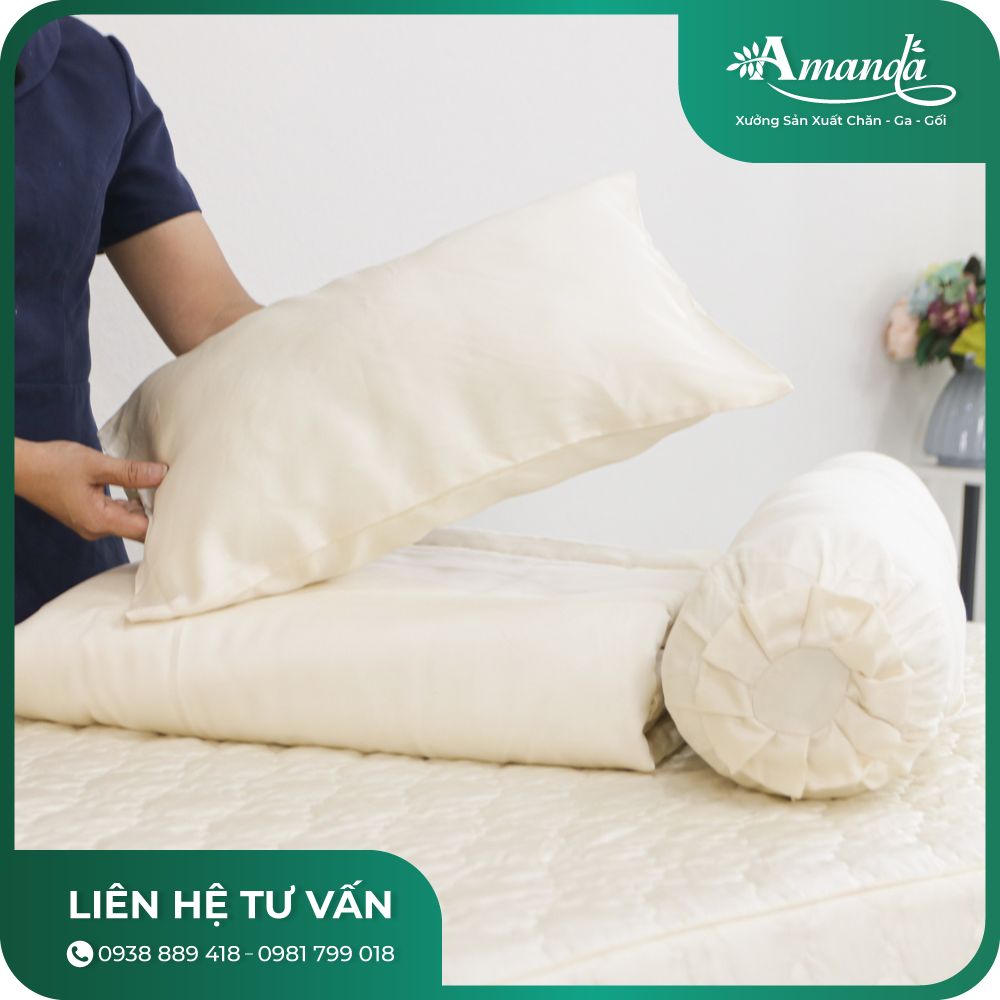 Bộ Chăn Ga Tencel Tơ Tằm Cao Cấp