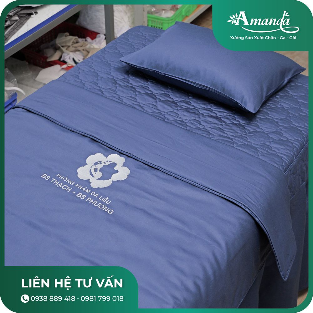 Bộ Chăn Ga Lụa Satin Cao Cấp Dành Cho Spa 