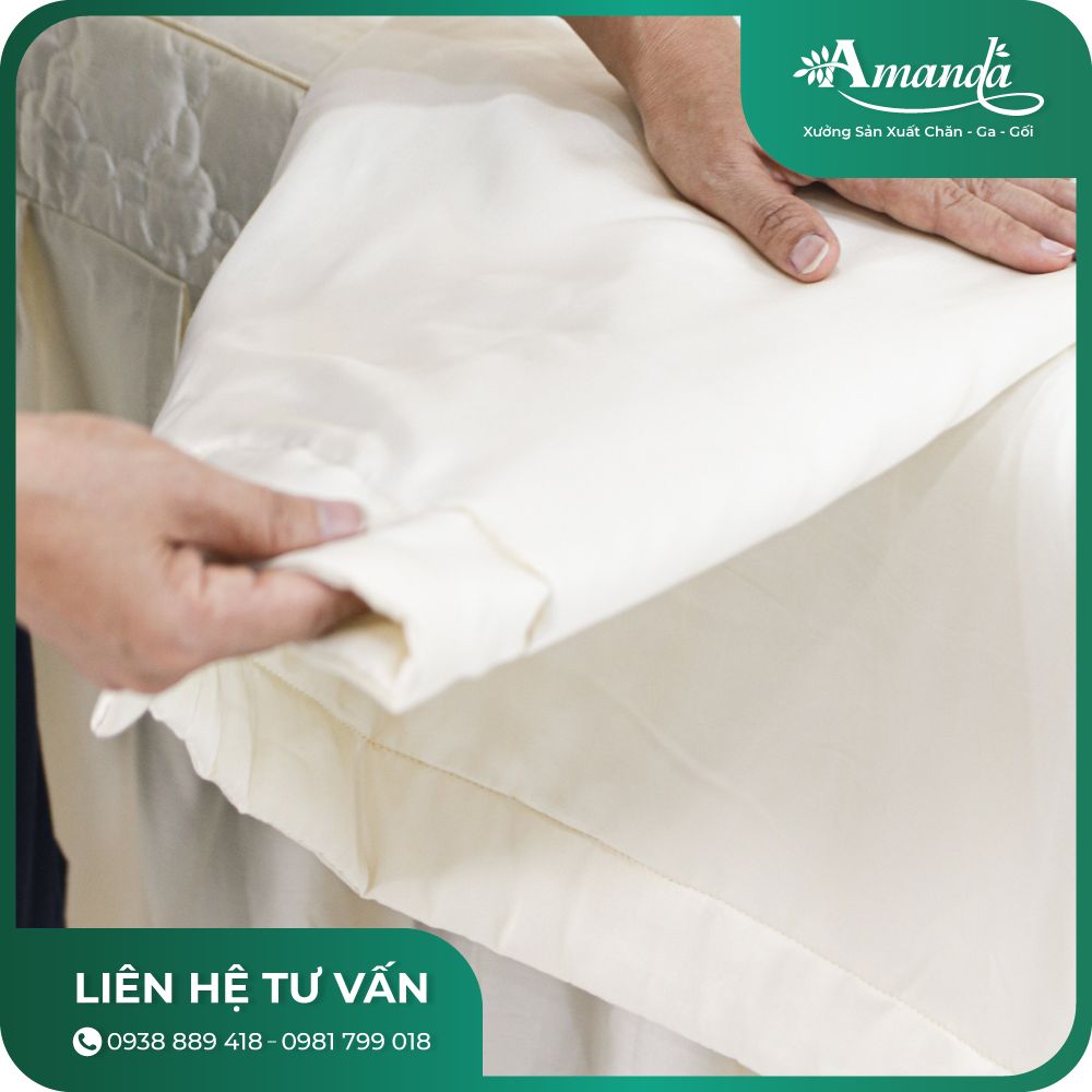 Bộ Chăn Ga Tencel Tơ Tằm Cao Cấp
