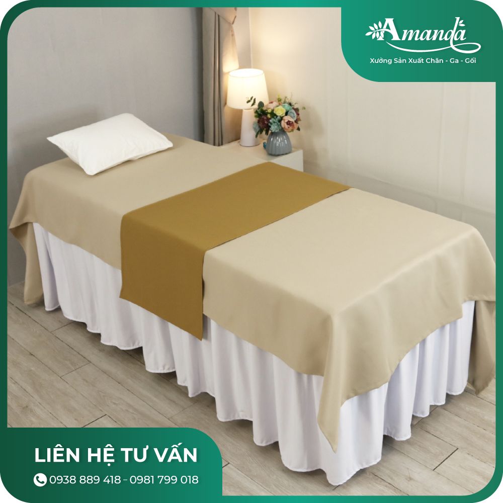 Ga Phủ Giường Massage Vải thun Hàn Quốc