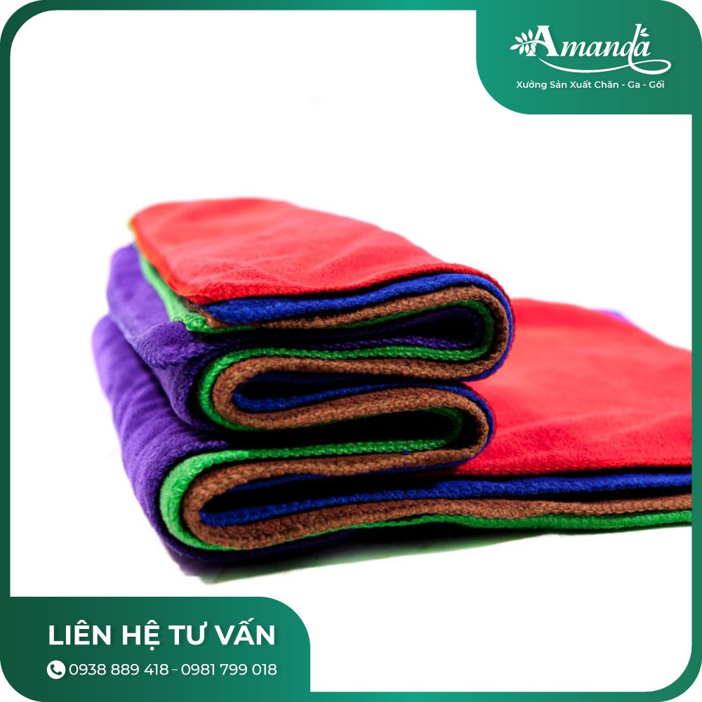 Khăn quấn tóc, khăn gội chất liệu Microfiber