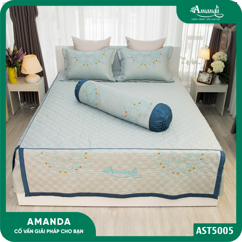 SET CHĂN GA LỤA SATIN PHỦ THÊU 60S SET CHĂN GA LỤA SATIN PHỦ THÊU 60S
