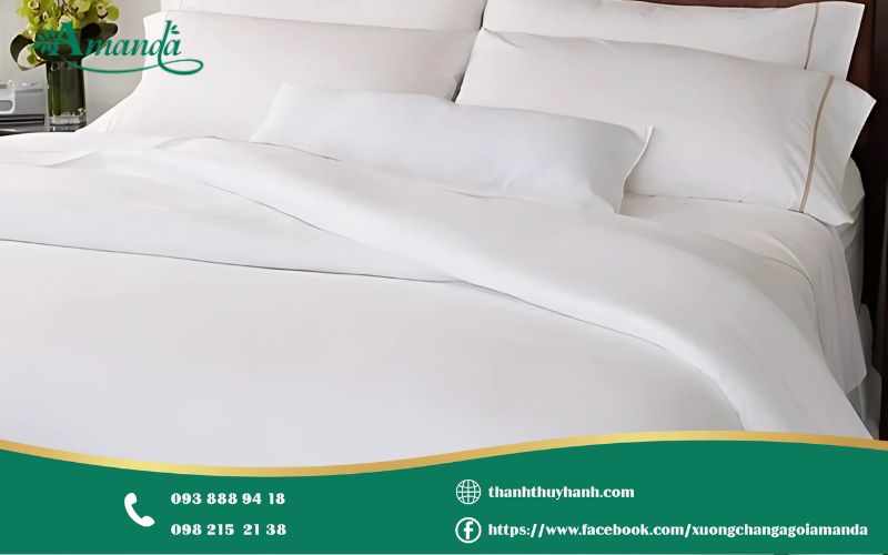 Ga khách sạn được làm từ Vải CVC trơn