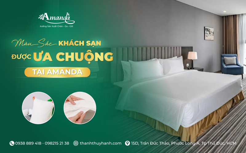 Màu sắc chăn ga gối khách sạn được ưa chuộng nhất