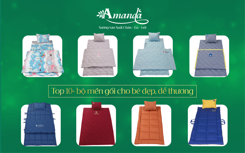 Top 10+ bộ mền gối cho bé đẹp, dễ thương dành cho bé