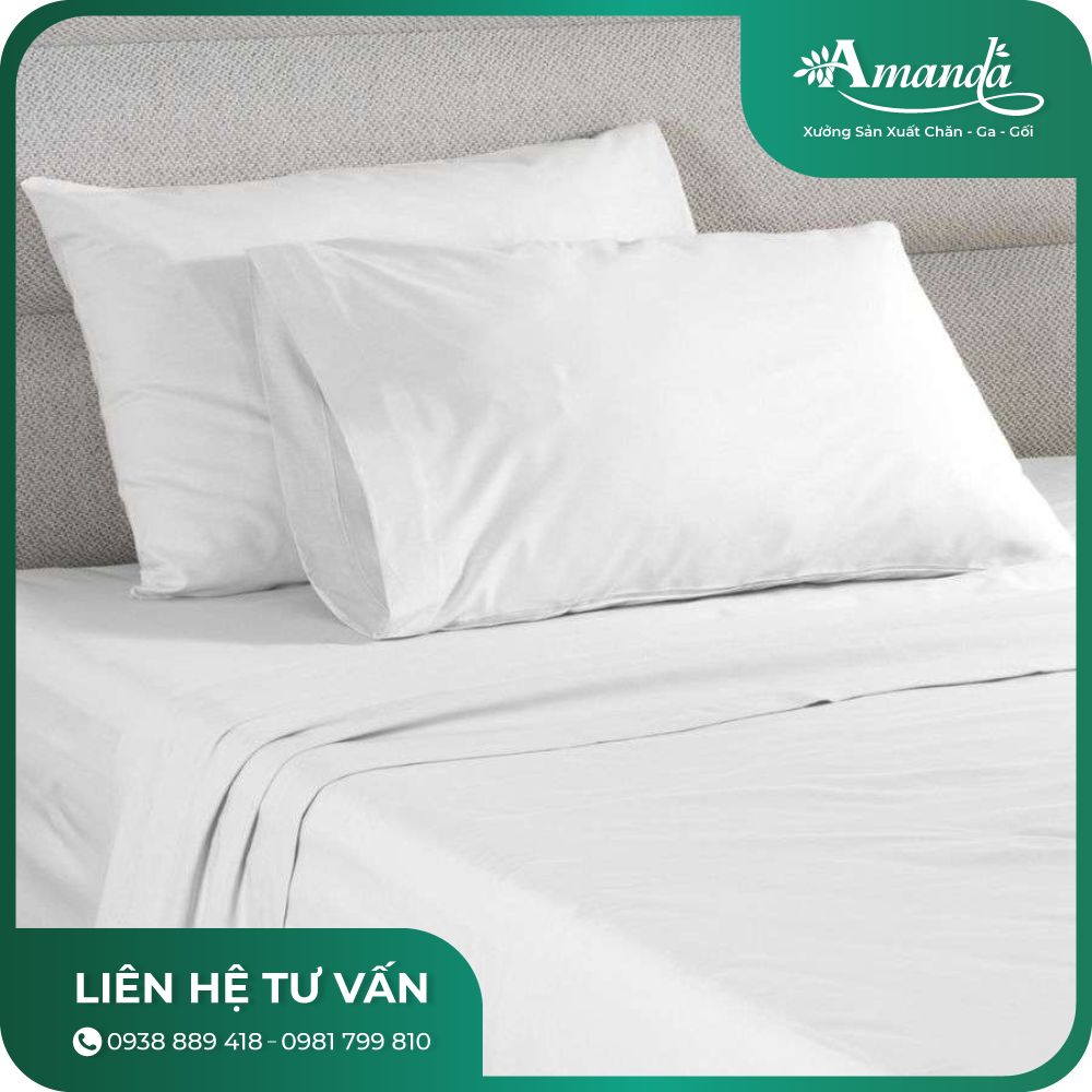 Bộ chăn ga gối khách sạn vải cotton T300